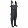 vidaXL Vadeador de pecho con botas y cintur&oacute;n negro talla 46
