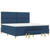 vidaXL Cama tipo Box Spring con colch&oacute;n Azul 200 x 200 cm tela