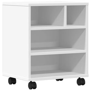 vidaXL Soporte para impresora con ruedas blanco 41x32x48 cm