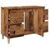 vidaXL Mueble de lavabo madera ingeniería envejecida 80x33x60 cm