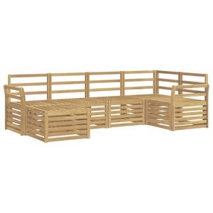 vidaXL Conjunto de sof&aacute;s de exterior 6 uds. Blanco Poli&eacute;ster
