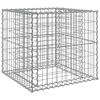 vidaXL Cesta de gaviones hierro galvanizado color plateado 70x70x65 cm
