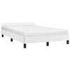 vidaXL Estructura de cama con cabecero sin colch&oacute;n blanco 120x200 cm
