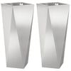 vidaXL Jardinera 2 pcs Plateado 30 x 30 x 75 cm Acero inoxidable