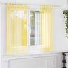 vidaXL Cortinas de gasa con trabillas 2 uds amarillo 140x175 cm
