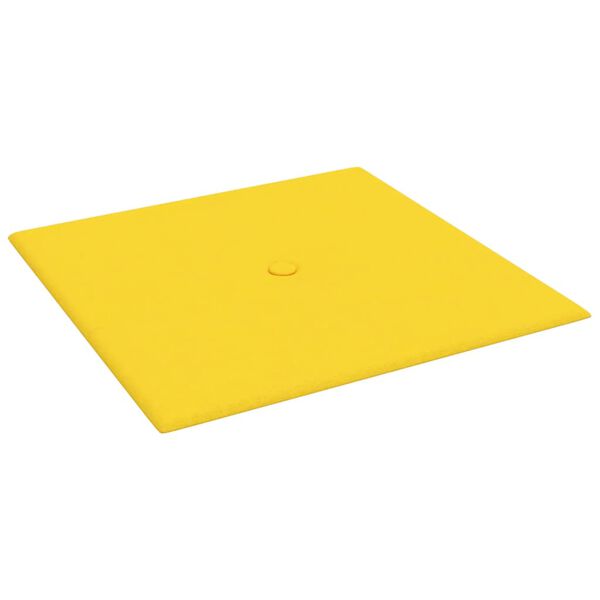 vidaXL Paneles de pared 12 uds tela amarillo claro 30x30 cm 1,08 m&sup2;