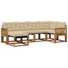 vidaXL Conjunto de sof&aacute;s de exterior 6 uds. Natural y Beige
