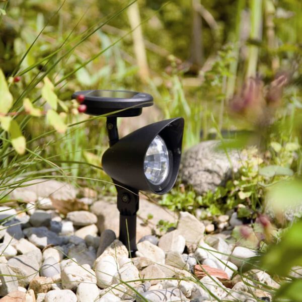 Luxform Focos LED solares Lazise 2 uds. negro 44239