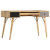 vidaXL Escritorio con cajones de madera maciza de mango 130x50x80 cm