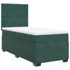 vidaXL Cama box spring con colch&oacute;n terciopelo verde oscuro 90x190 cm