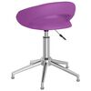 vidaXL Sillas de comedor giratorias 2 unidades cuero sint&eacute;tico morado