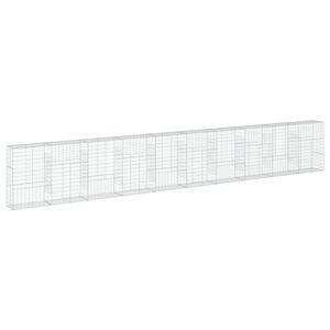 vidaXL Cesta de gaviones con cubierta hierro galvanizado 1000x50x150cm