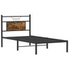 vidaXL Estructura de cama sin colch&oacute;n madera roble ahumado 90x190 cm