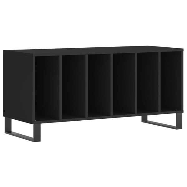 vidaXL Mueble para discos madera contrachapada negro 100x38x48 cm