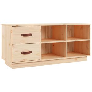 vidaXL Banco zapatero madera maciza de pino 100x34x45 cm