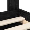 vidaXL Estructura de cama Negro 140 x 200 cm Madera de pino macizo