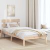 vidaXL Estructura de cama Marrón 90 x 190 cm Madera maciza de Pino