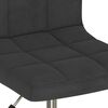 vidaXL Silla de comedor giratoria de terciopelo negro