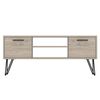 Homemania Mueble para TV Almira madera y negro 120x35x50 cm