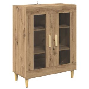 vidaXL Vitrina Roble artesanal 69,5 x 34 x 90 cm Madera contrachapada