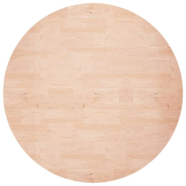 vidaXL Superficie de mesa redonda madera de roble sin tratar &Oslash;80x1,5cm