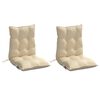 vidaXL Cojines para silla con respaldo bajo 2 uds tela Oxford beige