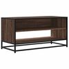 vidaXL Mueble TV metal y madera ingenier&iacute;a marr&oacute;n roble 91x40x46 cm