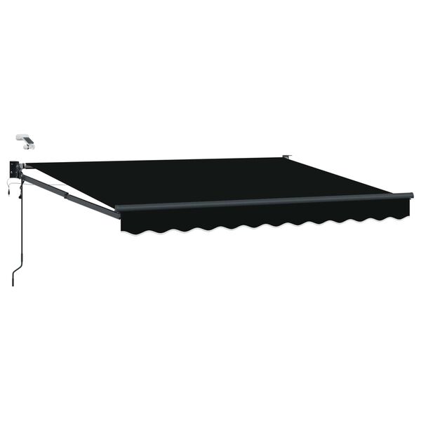 vidaXL Toldo Retr&aacute;ctil El&eacute;ctrico Negro 3 x 2,5 m