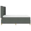 vidaXL Cama tipo Box Spring con colch&oacute;n con LED Gris 140 x 190 cm tela