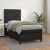 vidaXL Cama box spring con colch&oacute;n cuero sint&eacute;tico negro 90x190 cm