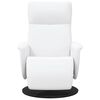 vidaXL Sill&oacute;n reclinable con reposapi&eacute;s cuero sint&eacute;tico blanco