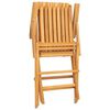 vidaXL Sillas plegables, 8 unidades, 61x67x90 cm, madera maciza de teca.