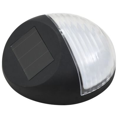 vidaXL Lámparas solares LED de pared exterior 12 uds redondas negro