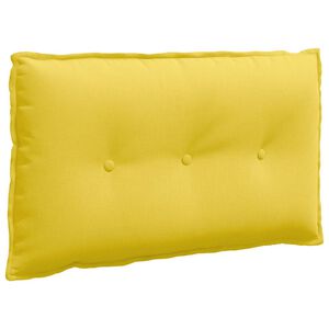 vidaXL Coj&iacute;n de Espalda Amarillo Claro 80 x 19 x 50 cm tela