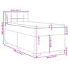 vidaXL Cama box spring individual con colchón terciopelo gris oscuro