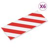 vidaXL Protectores pared 6 uds espuma EVA rojo y blanco 50x20x2 cm