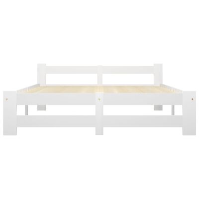 vidaXL Estructura de cama de madera maciza de pino blanca 140x200 cm
