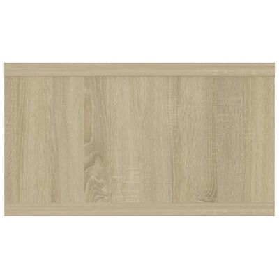 vidaXL Estantería pared madera contrachapada blanco roble 102x30x17 cm