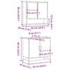 vidaXL Set de muebles de baño 2 pzas madera contrachapada gris sonoma