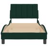 vidaXL Estructura de cama sin colch&oacute;n Hanko terciopelo verde oscuro 80x200cm