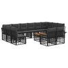 vidaXL Conjunto de sof&aacute;s de exterior 13 uds. Negro y Gris oscuro