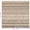 vidaXL Alfombra 20 pcs Beige a rayas 50 x 50 cm 100% Polipropileno