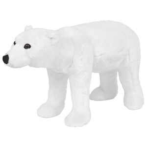 vidaXL Oso polar de peluche de pie blanco XXL