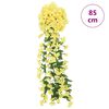 vidaXL Guirnaldas de flores de Navidad 3 uds amarillo 85 cm
