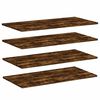 vidaXL Estantes pared 4 uds madera ingenier&iacute;a roble humo 80x40x1,5 cm