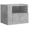 vidaXL Mesilla de noche de pared gris hormig&oacute;n 45x30x35 cm