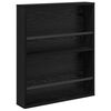 vidaXL Estante de revistas 2 pcs Roble Negro 60 x 12 x 70 cm