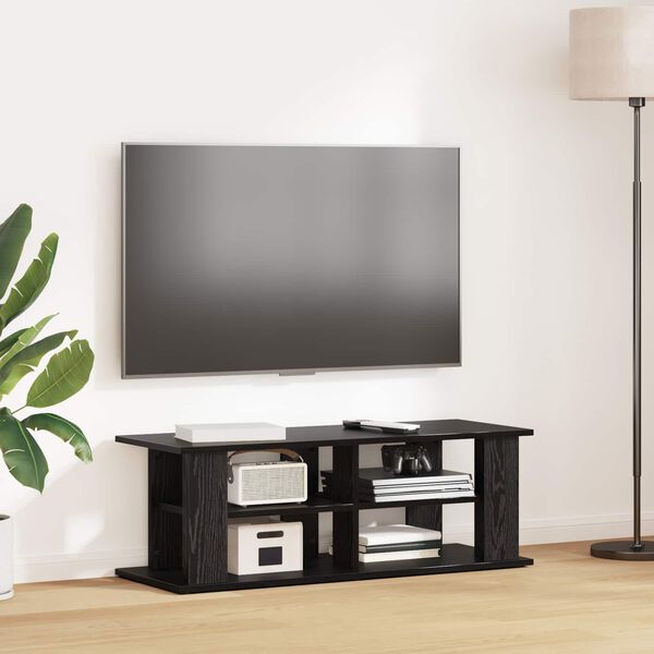 vidaXL Soporte para TV Roble Negro 96 x 35 x 33,5 cm