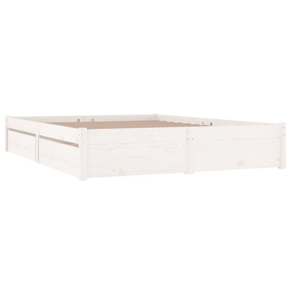 vidaXL Estructura de cama con cajones blanco 180x200 cm