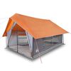 vidaXL Tienda de campa&ntilde;a para 5 personas impermeable gris y naranja